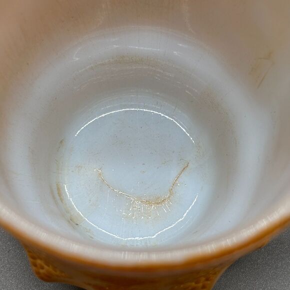 Fire-King Kimberly Brown Diamond Pattern Milk Glass Mug Anchor Hocking 1960s - Picture 7 of 9